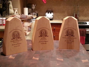 <b>Custom Maple awards</b><br />Laser engraved 